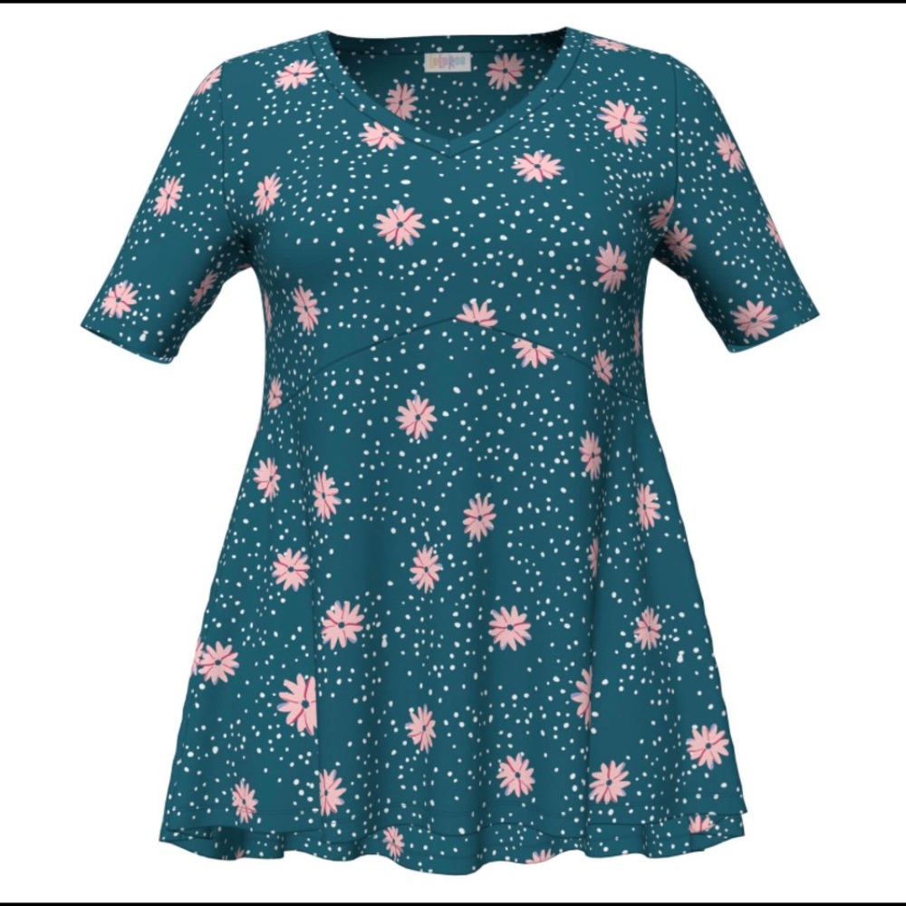 LuLaRoe Jana Empire Waist Swing Top LLR NWT XXS
